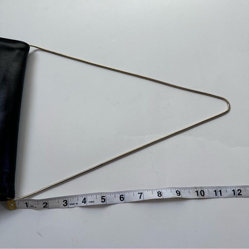 Maryann Rosenfeld Vintage 1980s Shoulder Black Leather Purse - Picture 3 of 12